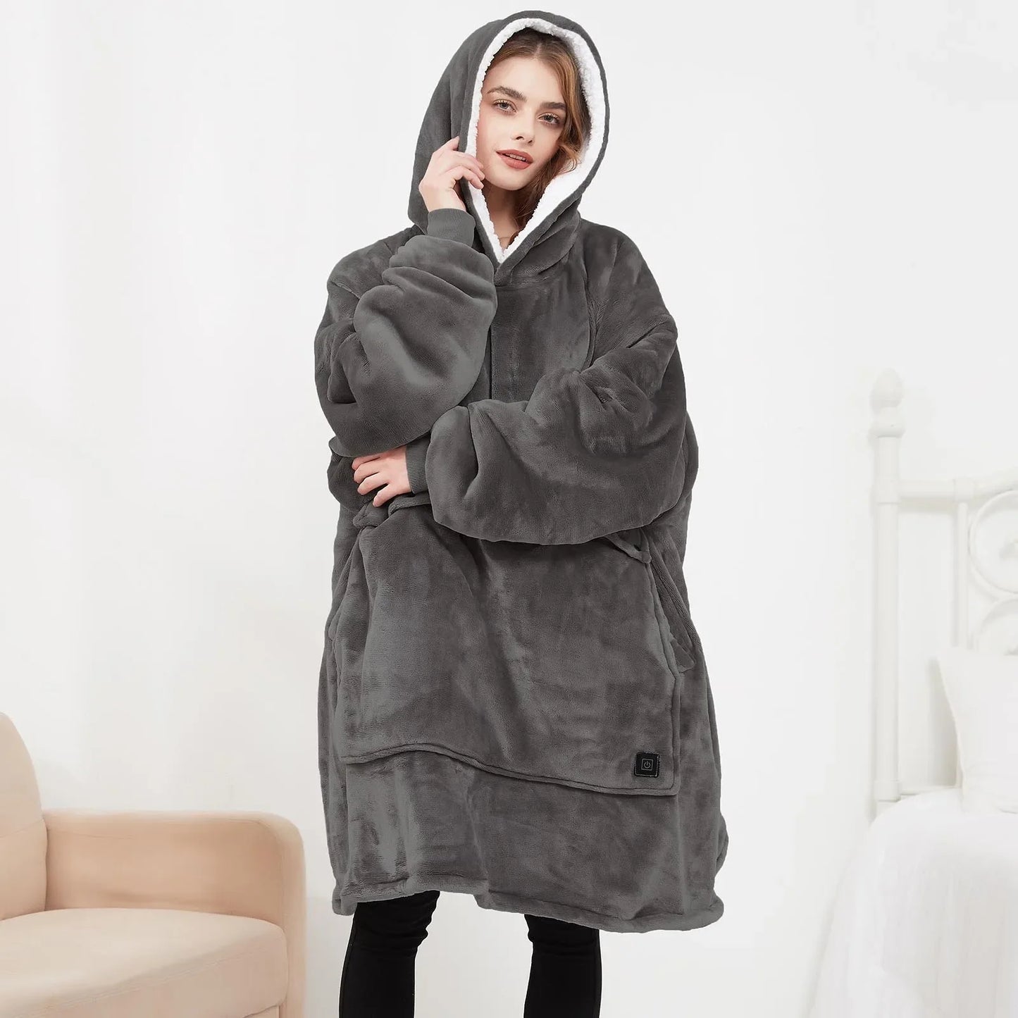 Heated Oversized Hooded Pajamas